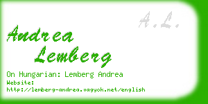 andrea lemberg business card